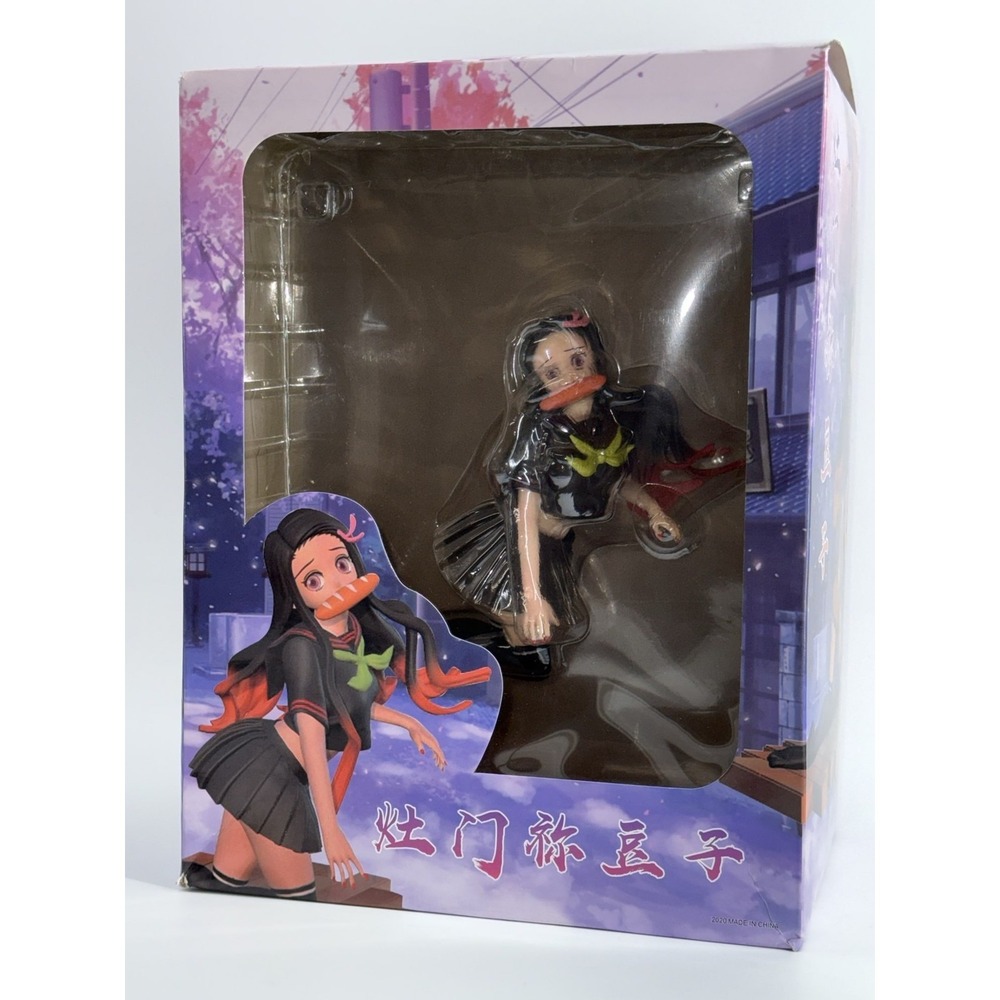 Anime Demon Slayer Kamado Nezuko Parody Figure School Uniform Kneeling PVC 6814‎